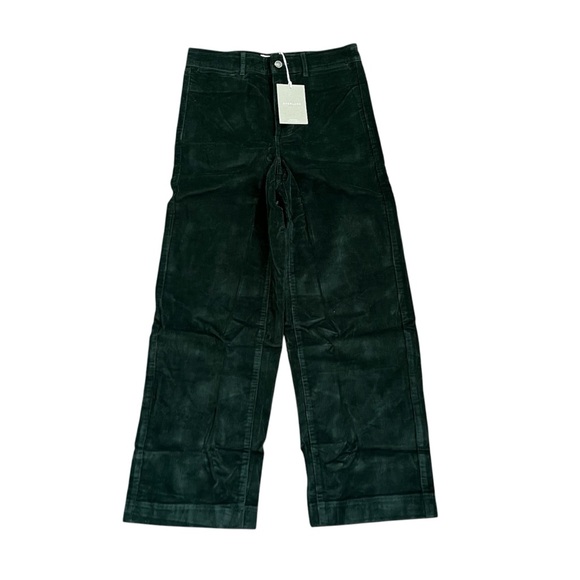 Everlane Pants - New Everlane woman’s corduroy straight relaxed dark green pant size 6 available